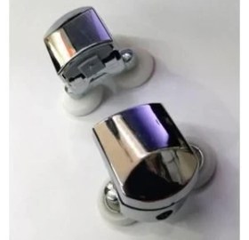 Resim abnturk Cam Duş Kabin Tekerleği 8'li Rulman Set Duşakabin Tekerlek Takımı Süper 1.plastik Kromaj Metal Ayak 