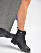 Resim V674121109 Siyah Alçak Topuklu Kadın Bot Siyah-Suni Deri 