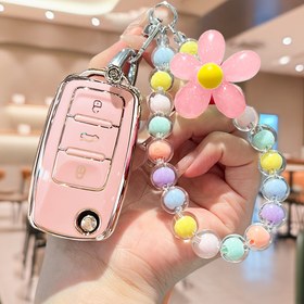 Resim VOLKSWAGEN Araba Anahtar Seti, Macaron Cep Telefonu Zinciri ile, Boncuklu Anahtarlık 