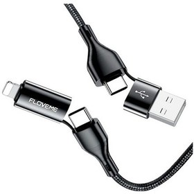 Resim Floveme 4in1 USB To Type C -Type to Type Kablosu+iPhone Başlık USB 1M 