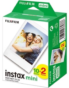 Resim Fujifilm Beyaz Instax Mini 20'li Film Tek Ebat Fotoğraf Kağıtları 