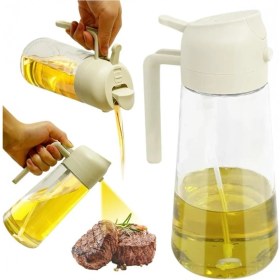 Resim Mediterian Şeffaf 450 ml 2'li Sprey Yağ Dispenseri, Pratik ve Şık Tasarım 