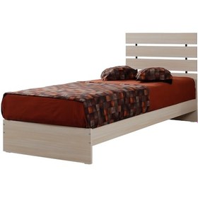 Resim Pasifichome Huga Tek Kişilik Ahşap Karyola Meşe 90Lk /90*200 Başlıklı Karyola 