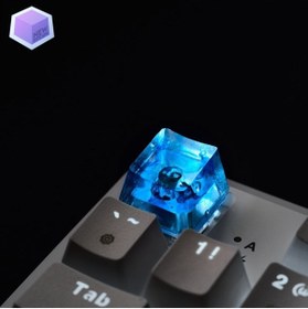 Resim New Keycaps Mavi Detaylı Tasarım Esc Mekanik Klavye Tuşu Artisan Keycaps 