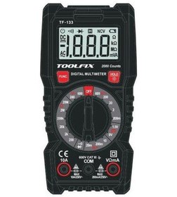 Resim Toolfix Tf-133 Dijital Multimetre Ölçü Aleti 600v Lcd Ekranlı 