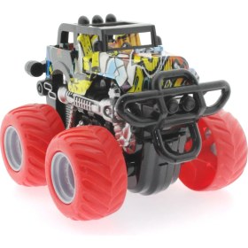 Resim Die Cast Off Road Dev Kırmızı Teker Araba 