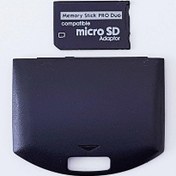 Resim PSP Fat Kapak ve Memory Stick Pro Duo Adaptör Mikro SD Dönüştürücü PSP 1000 Model Kapak 