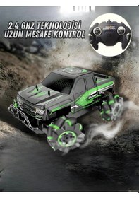Resim Tornado Uzaktan Kumandalı Işıklı Drift Arabası 4x4 Akrobat Off-road Jeep 2.4ghz Şarjlı Araba Çok Renkli 