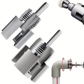 Resim Entegre İç ve Dış Boru Dişleme Aracı 2025 Yeni Boru Diş Kesme Aracı 1/2" (DN15) 3/4" (DN20) Boru Boyutları Yeniden Dişleme Aracı Elektrikli Matkap İçin (1/2"+ 3/4") 