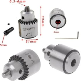 Resim Depolife Motor Için Anahtarlı Mandrel 3 Çeneli 5 mm Mil Çaplı Mandren Okul Proje Uygulama Matkap Uçlu 