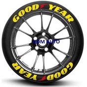 Resim Goodyear Sarı Beyaz Lastik Yazısı 8'li Alman Yapıştırıcı 
