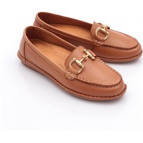 Resim Dgn E224 Kadin Loafer Ayakkabi Taba 