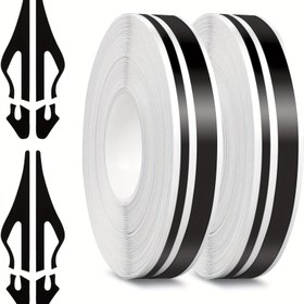 Resim 2 Rulo Araba İnce Çizgi Bantı, Gümüş İnce Çizgi Gövde Stickerı, Vinil İnce Araba Çizgi İnce Çizgi Bantı, Motosiklet, Araba, Yarış DIY Gövde Sticker Bantı (Siyah) 