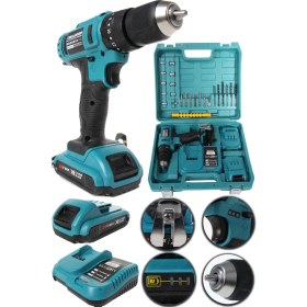 Resim Bulldozer Pro Şarjlı Testere ve Taşlama Makinesi ve Darktron Darbeli Çift Akülü Şarjlı Vidalama 