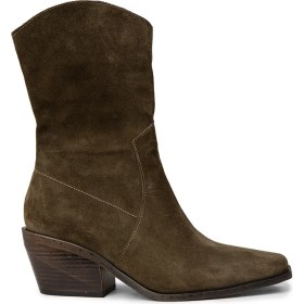 Resim Deery Kadın Hakiki Süet Haki Western Bot - Z1564ZHAKC01 
