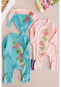 Resim Babymod Kız Bebek Tulum Güpürlü Ikili Uzun Kollu Tulum Takım 