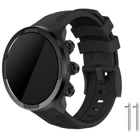 Resim Novahub Suunto 9 D5 Akıllı Saat İçin Silikon Kayış Suunto Spartan Sport İçin Yedek Kordonlu Saat - Siyah 