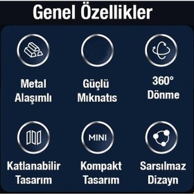 Resim Coofbe Magfase Araç İçi Telefon Tutucu Masaüstü Telefon Tutucu Apple Uyumlu iPhone 13 14 15 Pro Max Tutucu 