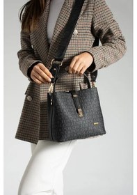 Resim Just Polo Kadın Günlük Kullanıma Uygun Uzun Askılı Şık El & Omuz Çantası Shoulder Bag Siyah 