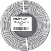 Resim Eyfel Cctv Kablo.Güvenlik Kamera Kablosu 2+1 0.22Mm 100 Metre 