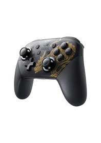 Resim Nintendo Switch Pro Controller Monster Hunter Rise Edition - İthalatçı Garantili 