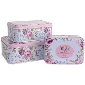 Resim Saklama Kutusu 3 Adet Metal Love 