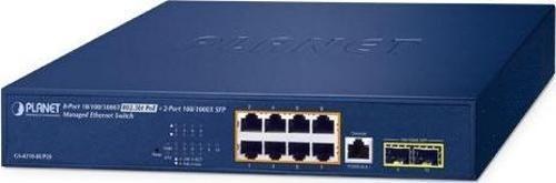 Resim Yönetilebilir Ethernet Switch (Managed Ethernet Switch)&lt;br&gt;8-Port 10/100/1000T 802.3bt PoE++ I Planet