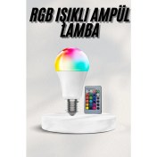 Resim Akıllı Rgb LED Ampul LED Uzaktan Kumandalı Renk Değiştiren Ampul 