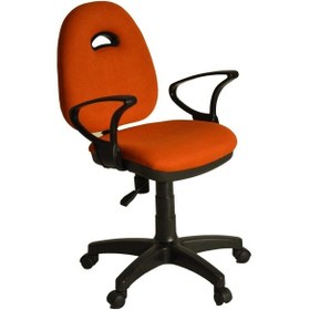 Resim Türksit Kozmo Yönetici Çalışma Koltuğu Plastik Ayak Turuncu Turuncu 