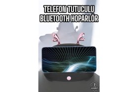 Resim Yeni Nesil Akıllı Hoparlör Telefon Tutacağı Uzun Pil Ömrü Yüksek Ses Kaliteli 