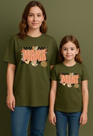 Resim SVART WEAR MAMA MINI Anne Kız Kombin Tişört Takımı T-Shirt Twin Anne Kız Çocuk Oversize MAMA MINI (TEKLİ FİYAT) 