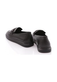 Resim Dgn 981g Kadin G Metal Tokali Loafer Ayakkabi Siyah Napa 