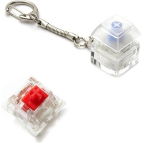 Resim Outemu Blue ve Red Mavi ve Kırmızı Mekanik Switch Tuş Stres Atma Buton Test Anahtarlık Keycap 