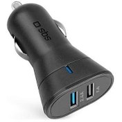 Resim Sbs Mini Araç Şarj Cihazı 12/24V 2400 mAh 2 Usb Çıkışı Siyah TECR2USB24AFAST 