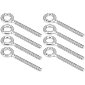 Resim Geeroyoo M8 Paslanmaz Çelik Gözli Cıvata, 8 Adet, Mekanik Darbe İle Oluşturulmuş, Nemli Ortamlarda Kullanılabilir, Sabitleme Ve Askı İşlevi, Ev Ofis Otel Dış Mekan Uygulamaları 