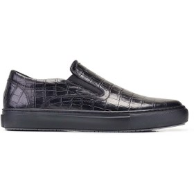 Resim Nevzat Onay Hakiki Deri Siyah Sneaker Erkek Ayakkabı -11169- 