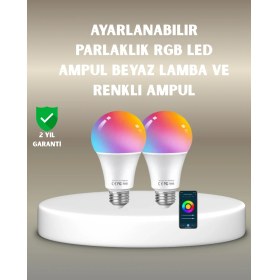 Resim Rgbw Teknolojili Akıllı LED Ampul Zamanlayıcılı - KR0025-5MQNM2 