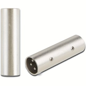 Resim 1/2 adet XLR Erkekten Erkeğe Adaptör, 3 Pinli XLR Erkekten XLR Erkeğe 3-Pimli XLR Erkekten Erkeğe ve Dişiye Dişiye Adaptör Bağlantı Elemanları, Gümüş 
