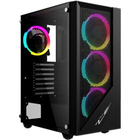 Resim GAMETECH Fortes Mesh 4x120mm Rainbow Fanlı Pro Gaming Oyuncu Bilgisayar Kasası (PSU YOK) 