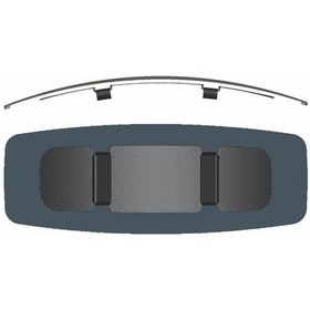 Resim Motaysan İç Dikiz Aynası Universal Pala Geçme-1 R450 Bombeli Lastikli 32 x 11,5 CM 553.040 