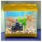Resim Sarı Renkli Mini Kare Akvaryum 20x20x15 