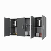 Resim Kenzlife hazır mutfak merlanda gri 060*120*32 mutfak banyo dolabı kapaklı raflı 