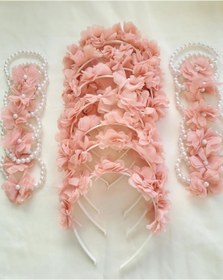 Resim Minkyflowers Nedime Bilekliği ve Tacı 