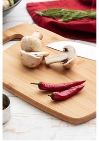 Resim Balsa Bambu 2'li Kesme Tahtası-lüx Sunum Tahtası 33x24 Cm-28x20 Cm Bek1003 Kahverengi 