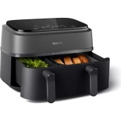 Resim Philips Airfryer Yeni Nesil Çift Hazneli Yağsız Hava Fritözü (9 Litre) 