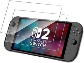 Resim Switch 2 Ekran Koruyucu Temperli Cam için Tasarlanmış 2'li Paket, Ultra Dayanıklı, 9H Sertlik Kırılmaz, Çizilmeye Dayanıklı, Nintendo Switch 2 Ekran Koruyucu için Kabarcıksız, Kılıf Dostu 