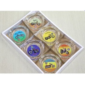 Resim Büro Ev Ofis Dekoru İçin Cam Kül Tablası Trend Küllük 