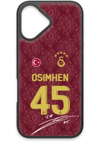 Resim Galatasaray Victor Osimhen 3. Forma İmzalı Cam Telefon Kılıfı - iPhone 17 