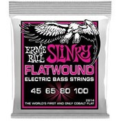 Resim Ernie Ball P02814 - Super Slinky Flatwound 45-100 Bas Gitar Teli 
