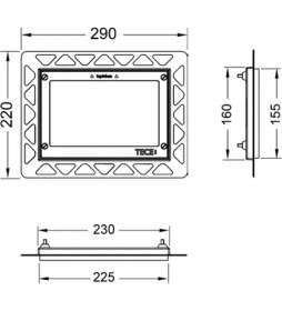 Resim Tece 9.240.647 Kumanda Paneli Tece Çerçeve Siyah 